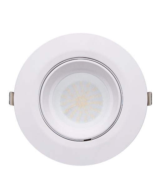 SHOPTRI01 LED Dual Power & Tri-CCT Gimbal White Recessed Shop Lighter / Downlight - SHOPTRI01